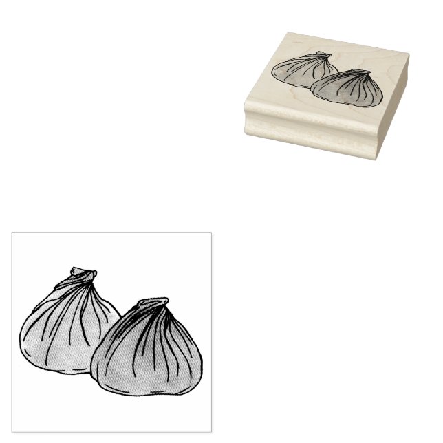 Sello De Caucho Comida cantonesa Shumai Dim Sum Dumpling (Sellado)