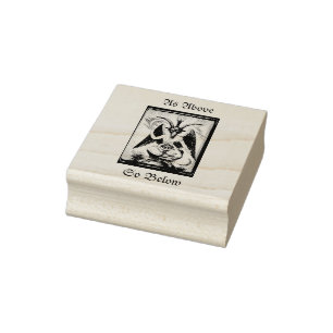 Sello De Caucho Como arriba, tan debajo (Baphomet)