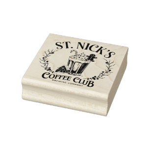 Sello De Caucho Compañía de elaboración del club de café St. Nicks