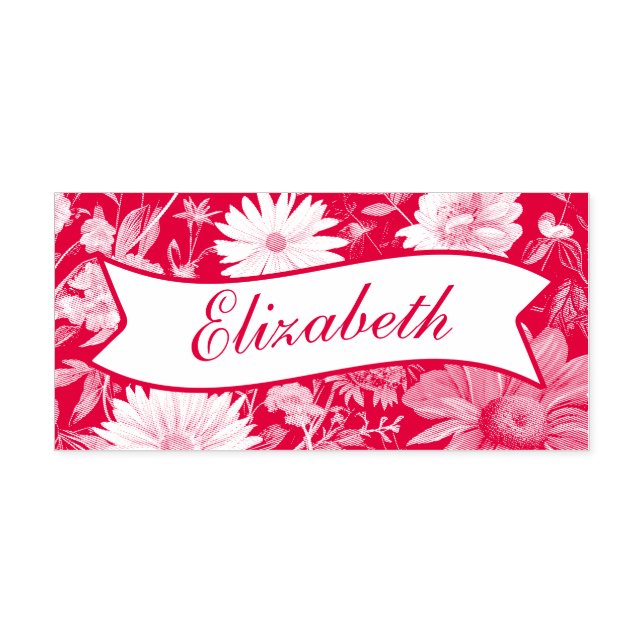 Sello de caucho con autotinta de nombre floral act (Diseño)