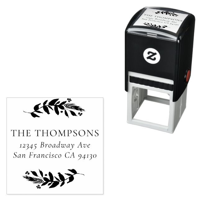 Sello de caucho con autotinta para dirección de la (In Situ)