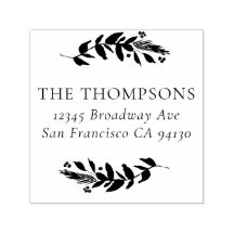 Sello de caucho con autotinta para dirección de la