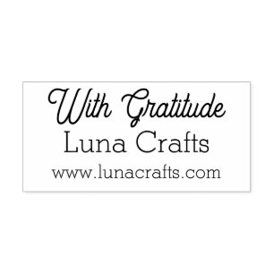 Sello De Caucho Con Gratitud Tienda Comercial Personalizada Nombre