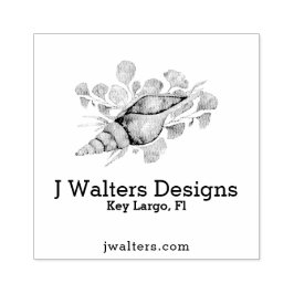 Sello De Caucho Concha cónica moderna