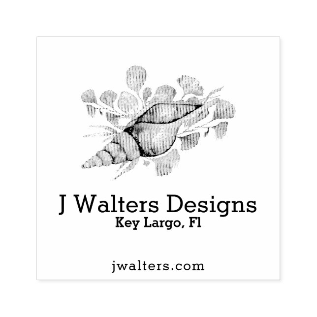 Sello De Caucho Concha cónica moderna (Impresión)