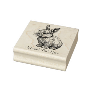 Sello De Caucho Conejo Conejo Conejo Conejito Personalizado