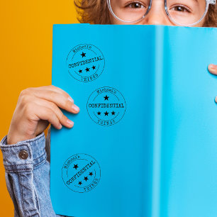 Sello de caucho confidencial personalizado