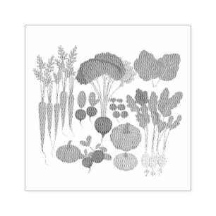 Sello De Caucho conjunto de legumbres saludables