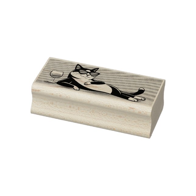 Sello De Caucho Cool Tuxedo cat rubber stamp (Sello)