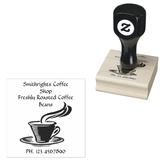 Sello De Caucho Copa Coffee Shop 2x2 (Sellado)