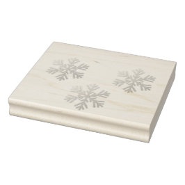 Sello De Caucho Copos de nieve de plata