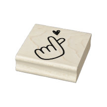 Corazón azul azul de mano K-pop coreano