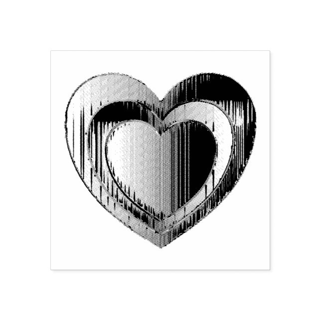 Sello De Caucho Corazón cromado pulido (Impresión)