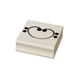 Sello De Caucho Corazón de Bass Clef