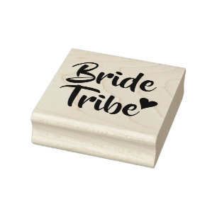 Sello De Caucho Corazón de la tribu de la novia
