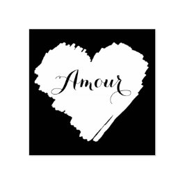 Sello De Caucho Corazón francés KiniArt