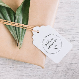 Sello De Caucho Corazón lindo | Fabricado a mano con amor por nomb