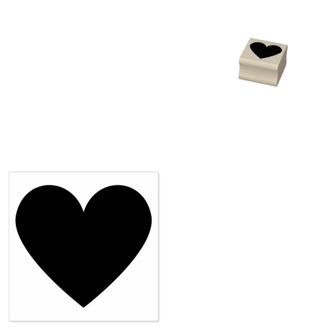 Sello De Caucho Corazón Moderno Simple Personalizado Con Amor (Sellado)