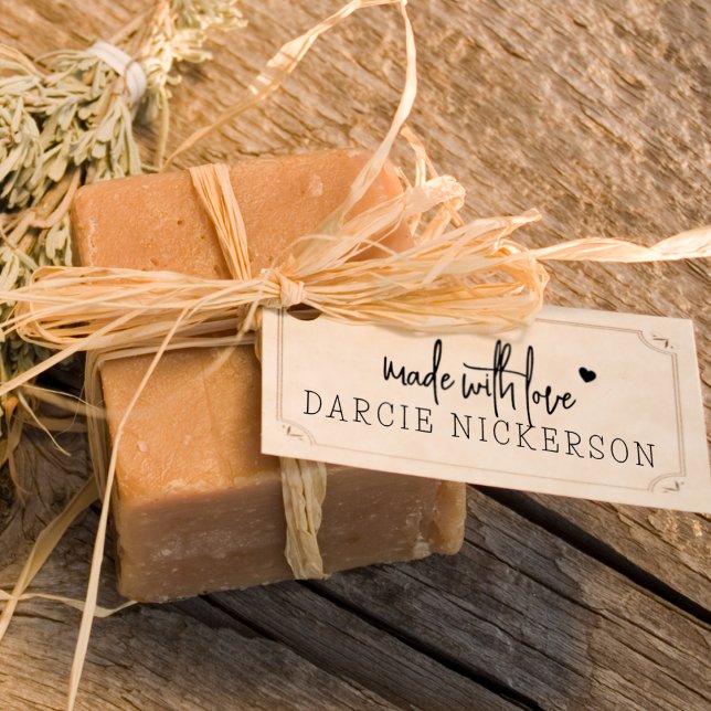 Sello De Caucho Corazón Simple Hecho Con Amor (Subido por el creador)