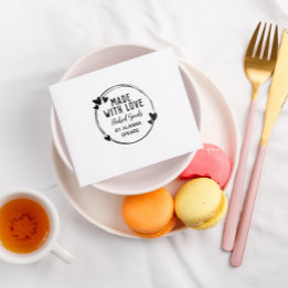 Sello De Caucho Corazones cortos de mano de coraje de coraje hecho