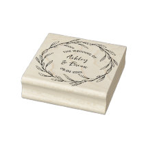 Corona de Hoja de Olivo Redonda Boda Personalizada
