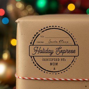 Sello De Caucho Correo Exprés de Vacaciones Feliz Navidad De Para