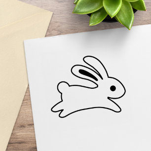 Sello De Caucho Corriendo el color de conejo conejo conejo