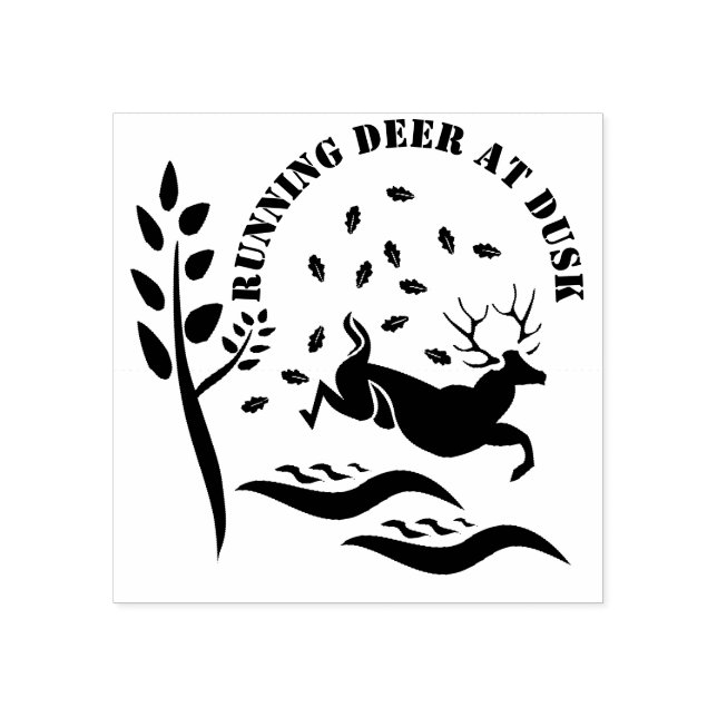 Sello De Caucho Corriendo Querido Al Dusk (Impresión)