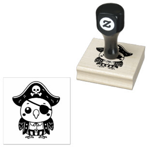 Sello De Caucho Corto loro pirata