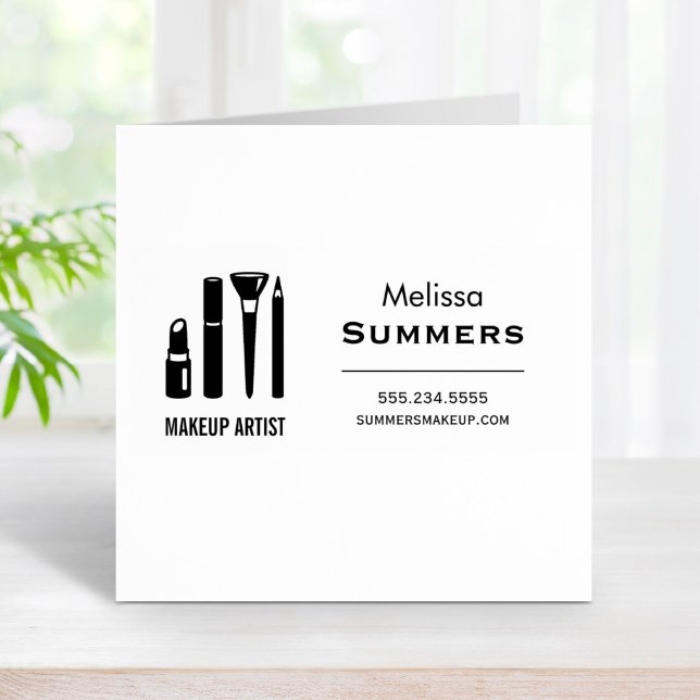 Sello De Caucho Cosméticos de maquillaje Lipstick Mascara Direcció (Subido por el creador)