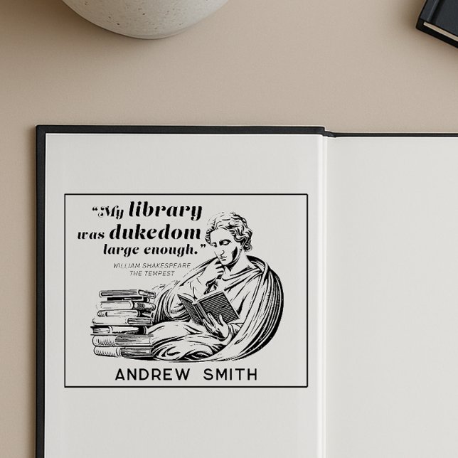 Sello De Caucho Cotización moderna de la biblioteca cita a Shakesp (Subido por el creador)