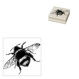 Sello De Caucho Cottagecore Bumble Bee Vintage Victorian