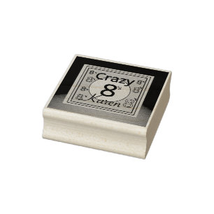 Sello De Caucho Crazy 8s personalizado