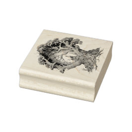 Sello De Caucho Crea tu propia casa de árbol de hadas de imitación