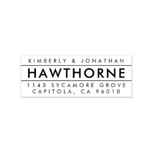 Sello De Caucho Crea tu propia dirección de devolución moderna de 