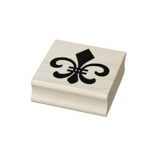 Sello De Caucho Crea Tu Propia Fleur De Lis Barrada