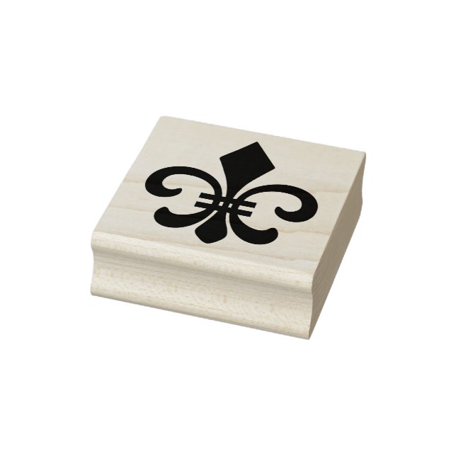 Sello De Caucho Crea Tu Propia Fleur De Lis Barrada (Sello)