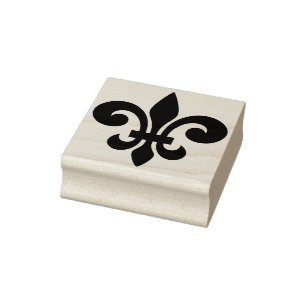 Sello De Caucho Crea Tu Propia Fleur De Lis de Punta Ancha