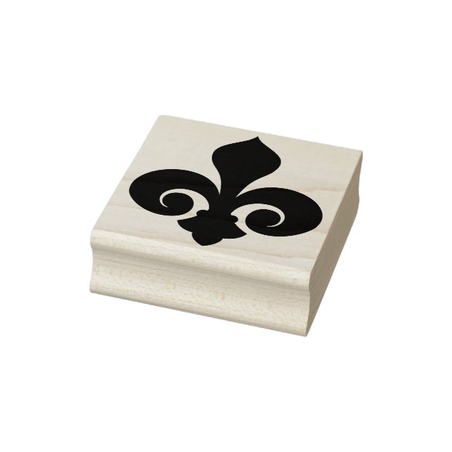 Sello De Caucho Crea Tu Propia Fleur De Lis Rizada (Sello)