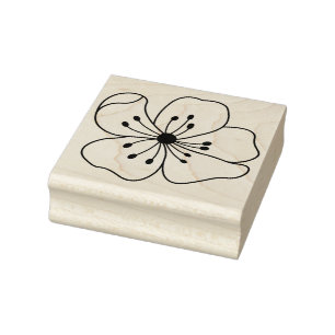 Sello De Caucho Crea Tu Propia Flor De Flor De Cerezo Floral