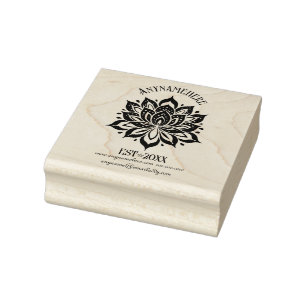 Sello De Caucho Crea Tu Propia Flor de Mandala de Loto en Plena Fl