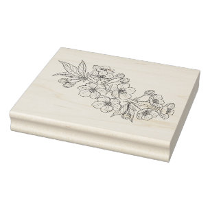 Sello De Caucho Crea Tu Propia Rama de Flor de Cerezo