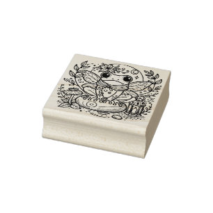 Sello De Caucho Crea Tu Propia Rana Hada Floral Celestial