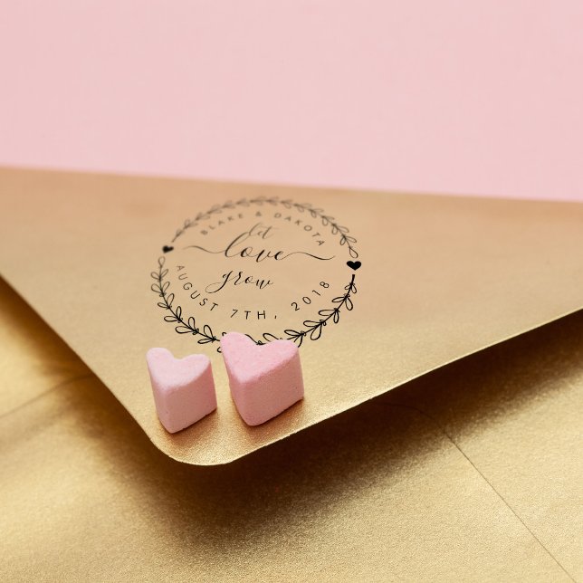 Sello De Caucho Crea tu propia Rústica Dejar que el amor crezca fe (Subido por el creador)