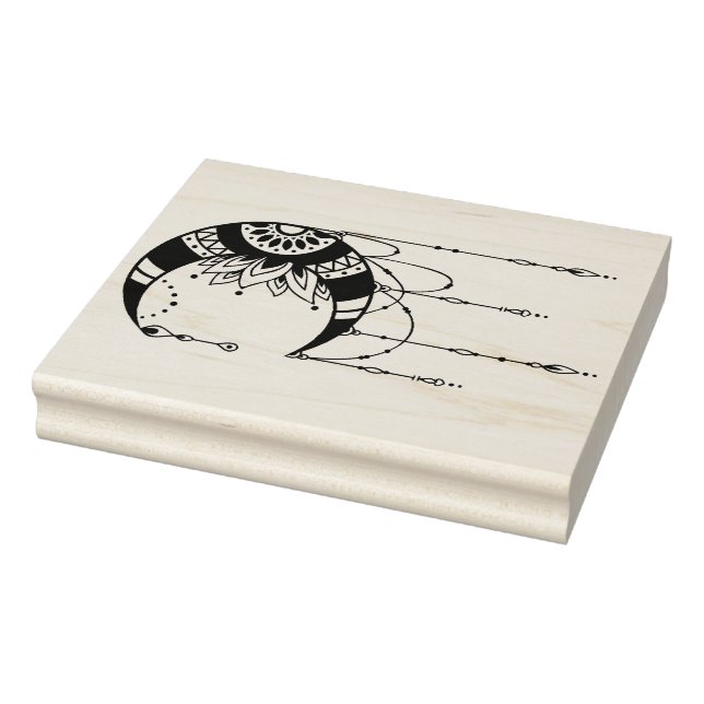 Sello De Caucho Crea tu propia silueta de boho Moon (Sello)