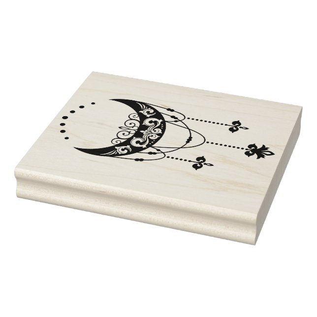 Sello De Caucho Crea tu propia silueta filigrí Boho Moon (Sello)