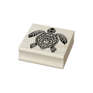 Sello De Caucho Crea Tu Propia Tortuga Marina Tribal
