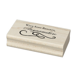 Sello De Caucho Crea tu propio adorno de caligrafía elegante