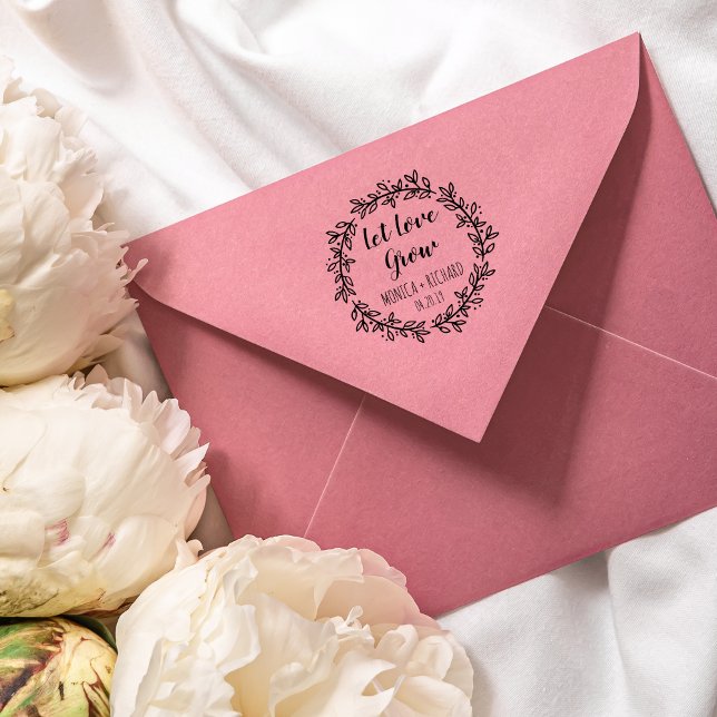 Sello De Caucho Crea tu propio Boda para dejar que el amor crezca  (Subido por el creador)