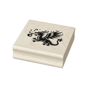 Sello De Caucho Crea Tu Propio Dragón de Fuego Adorable Cría